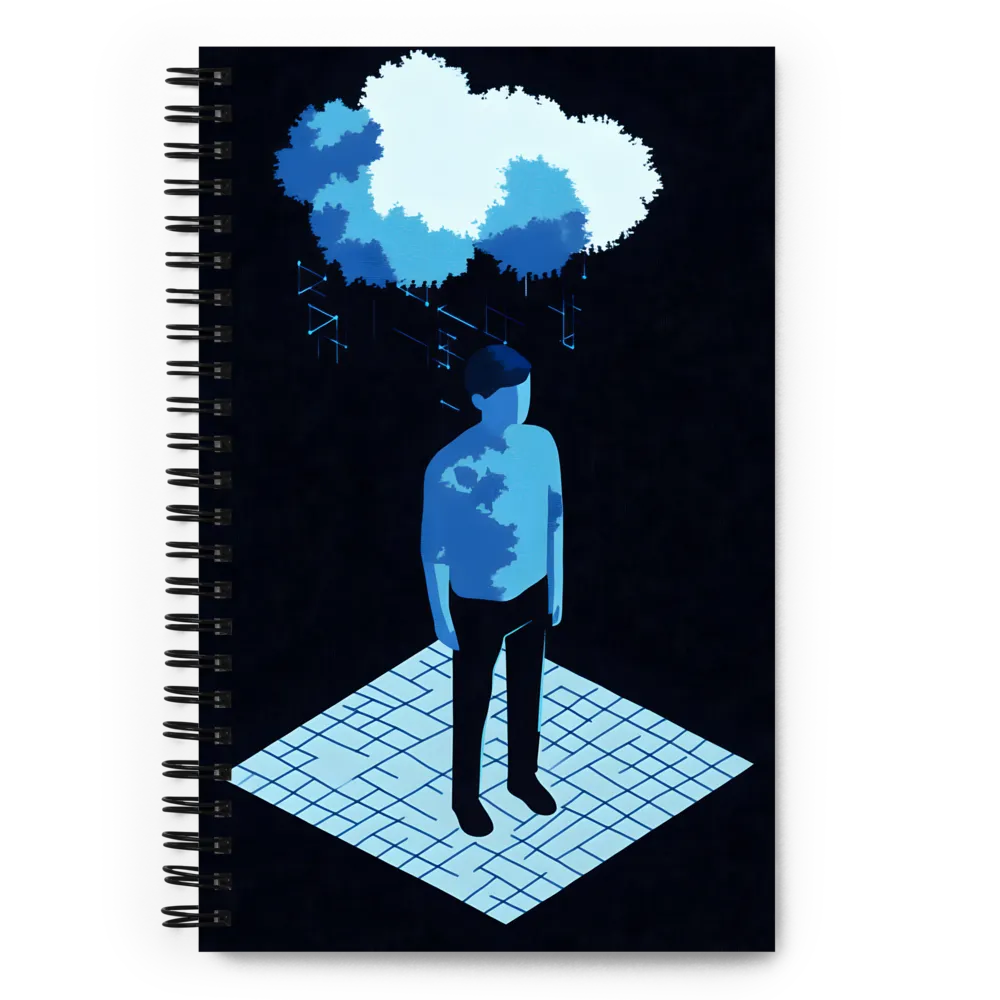 Digital Rain Meditation 
 Spiral Notebook | 140 pages