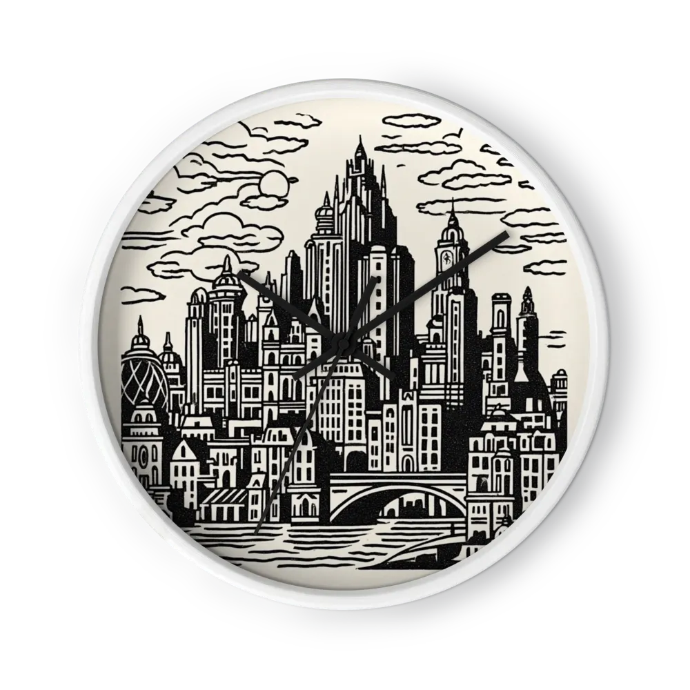 Monochrome Metropolis | Wall Clock
