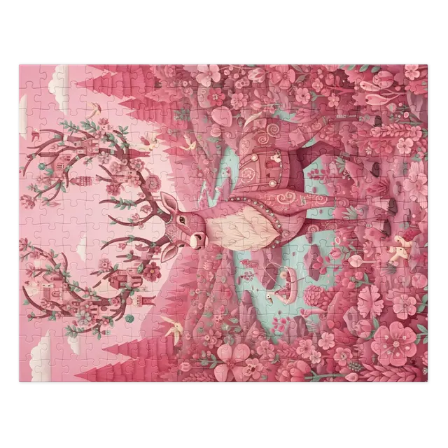 Enchanted Pink Stag | Jigsaw Puzzles