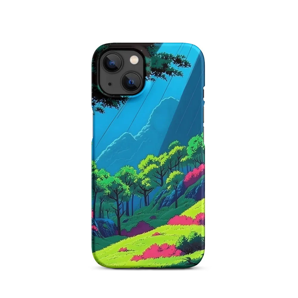 Surreal Landscape with Trees and Mountains | Phone Case