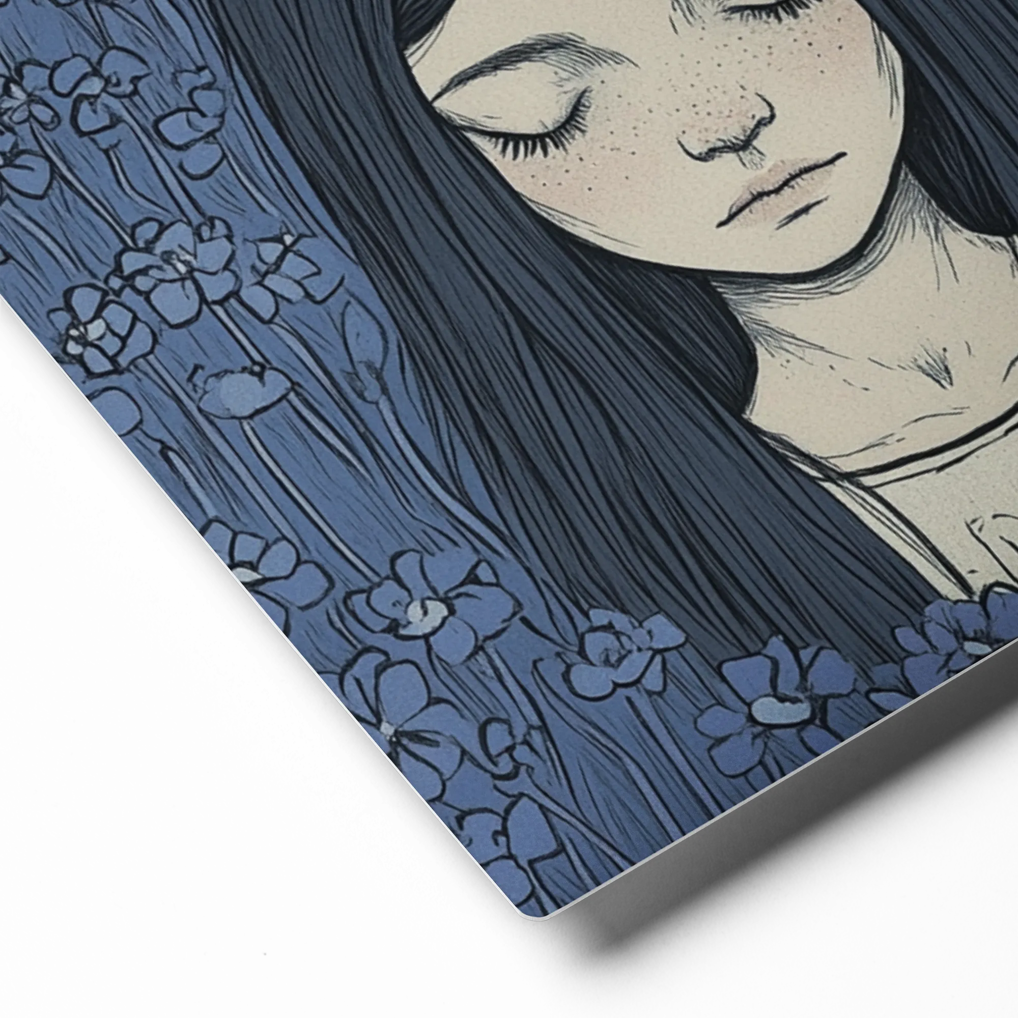Serenity in Blue 
 Canvas with Black Frame