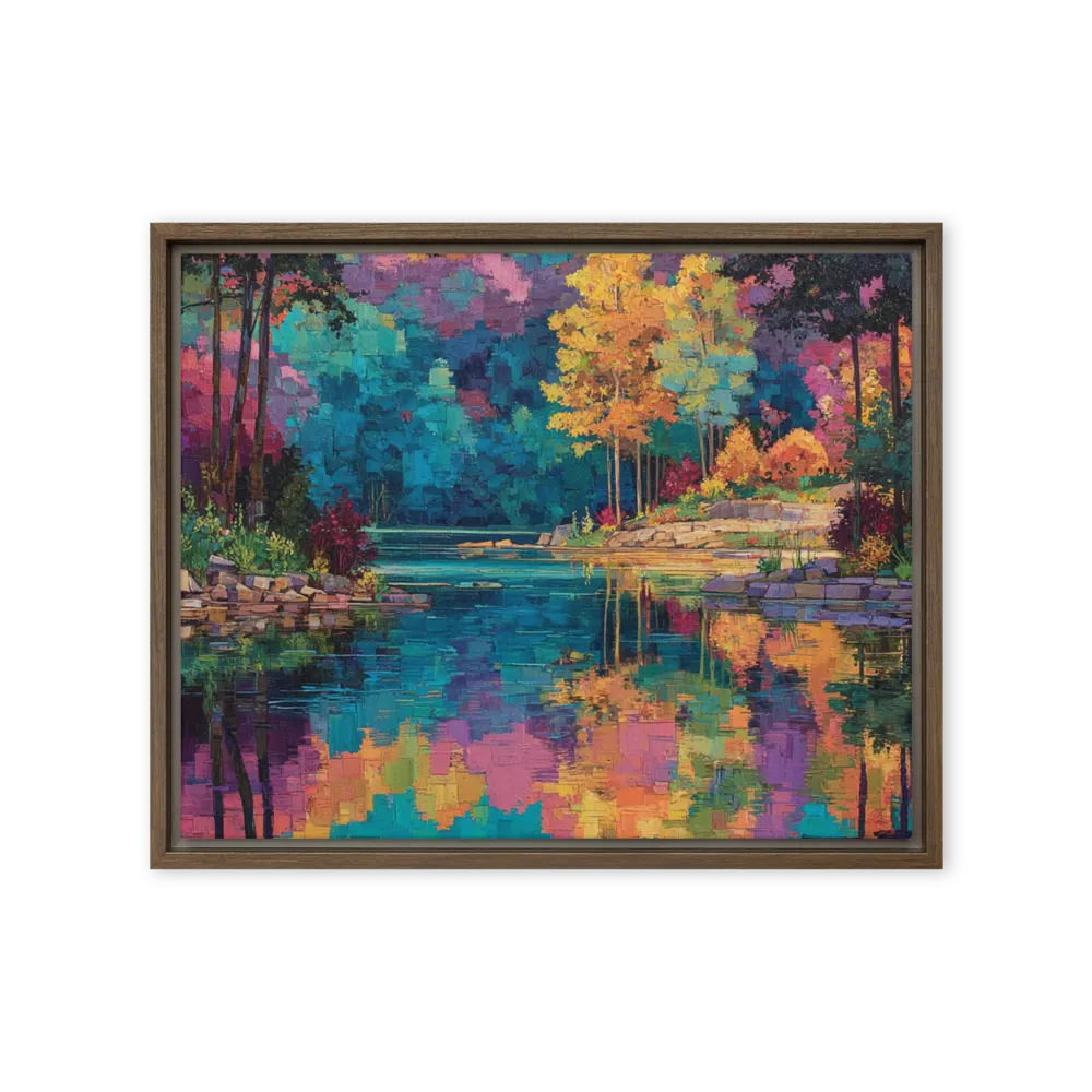 Kaleidoscope Lake 
 Metal Print | 16″x 20″