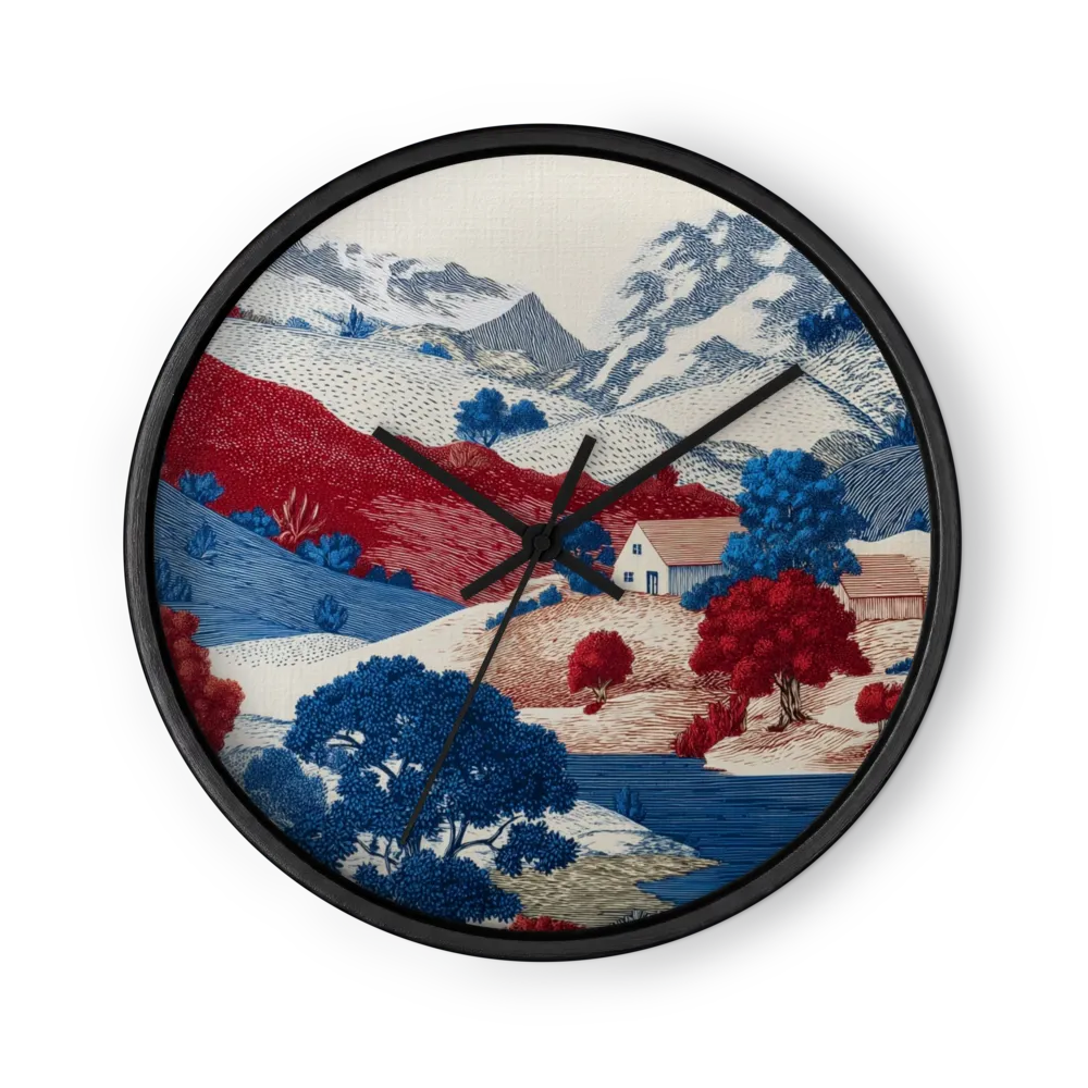 Crimson Ridge and Cobalt Valley | Wall Clock