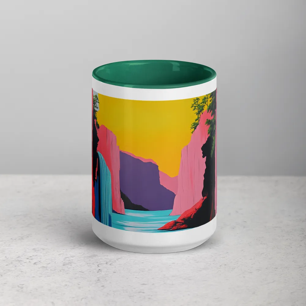 Twin Suns Canyon 
 Mug with Green inside