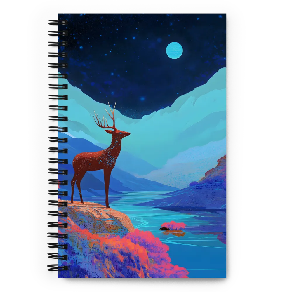 Celestial Stag by Moonlight 
 Spiral Notebook | 140 pages