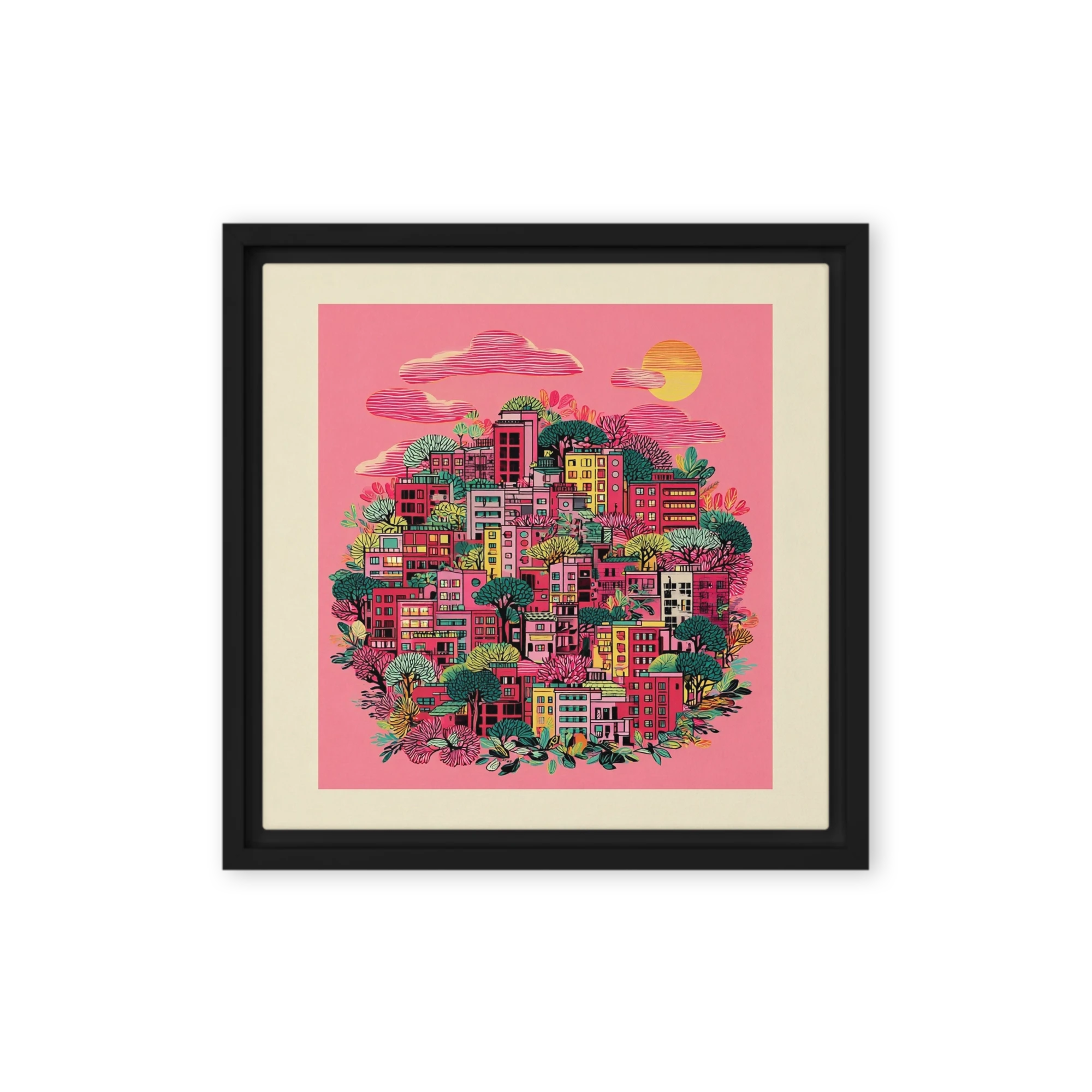 Whimsical Hillside Town