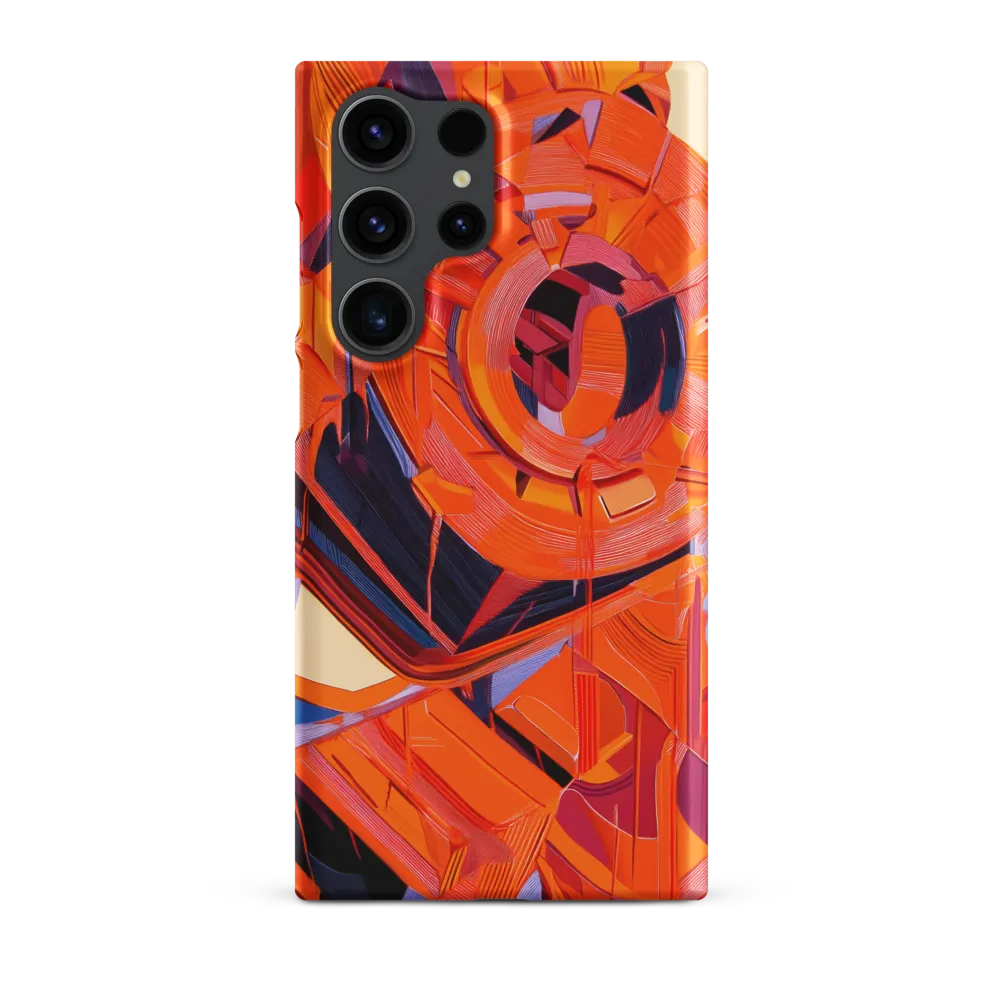 Abstract Geometric Composition in Orange and Purple | Phone Case