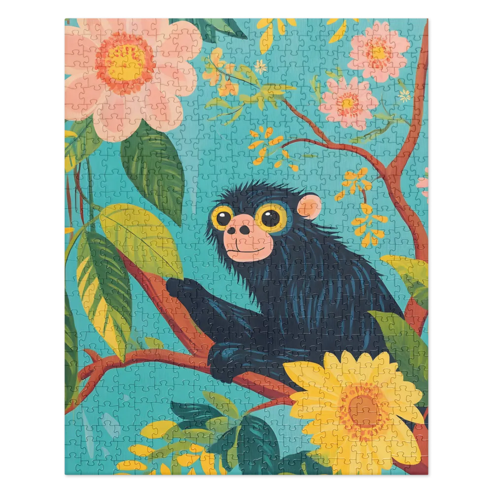 Joyful Encounter in a Floral Paradise