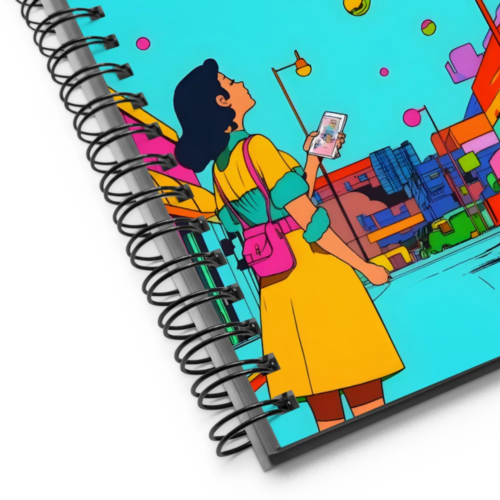 Vibrant Pop Cityscape 
 Spiral Notebook | 140 pages