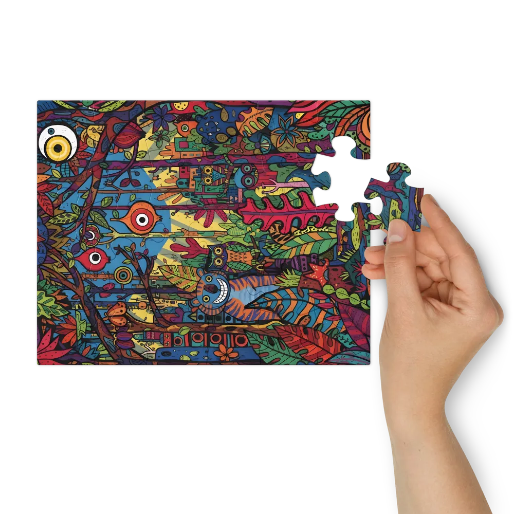 Reino Fantástico de la Selva 
 Puzzle en caja de metal
