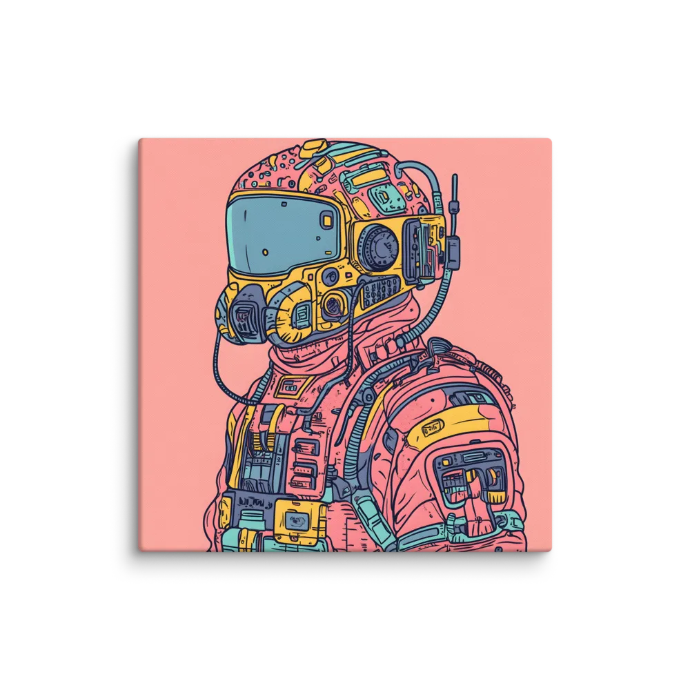 Cyberpunk Astronaut Portrait 
 Canvas | 32″x 48″