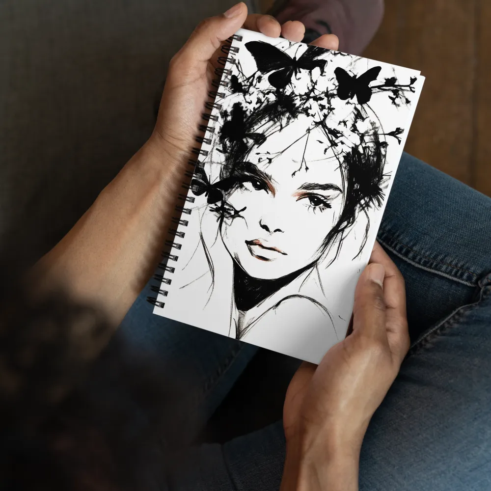 Ethereal Butterfly Portrait 
 Spiral Notebook | 140 pages