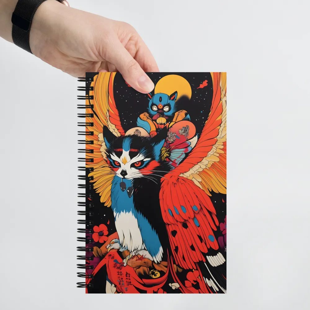 Celestial Feline Spirit 
 Spiral Notebook | 140 pages