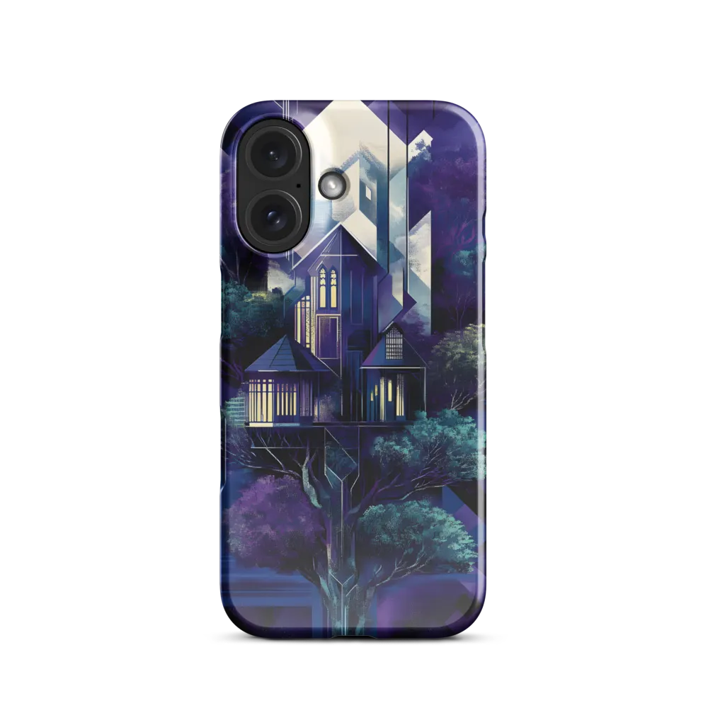 Geometric Fantasy Tree Houses 
 iPhone 14 Pro | Tough Case