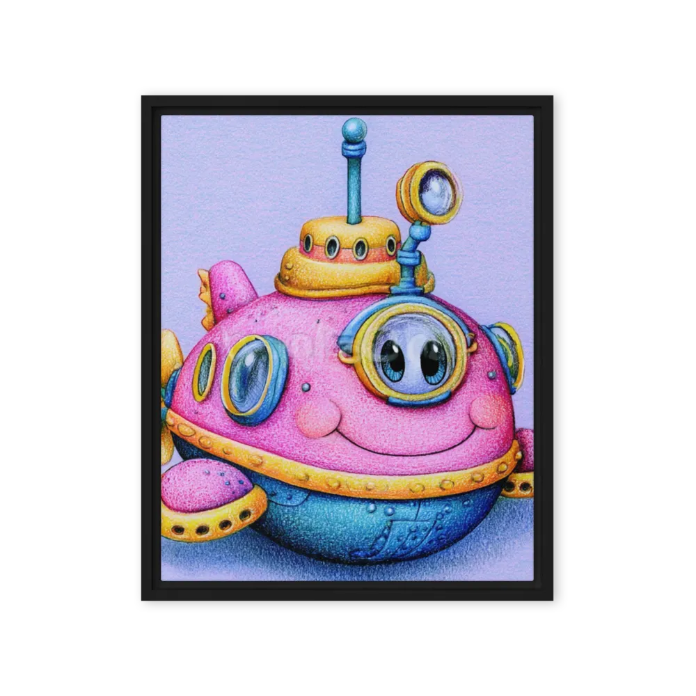 Smiling Submarine 
 Canvas | 12″x 12″