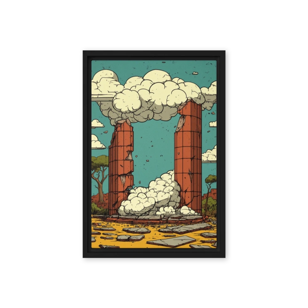 Crumbling Ruins with Clouds