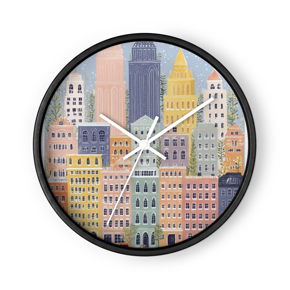 Pastel Dream Skyline | Wall Clock