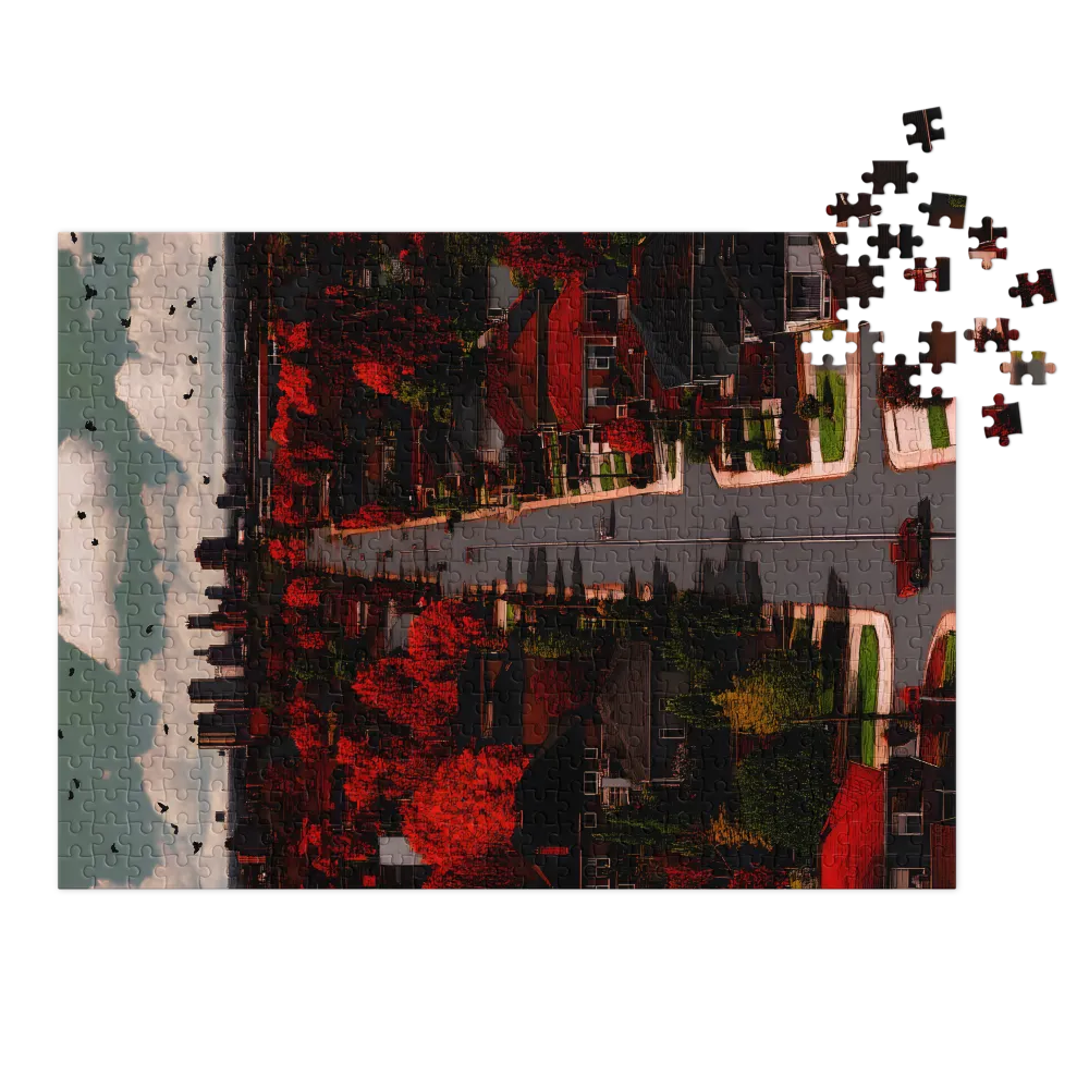 Autumn Avenue to the City | Jigsaw Puzzles