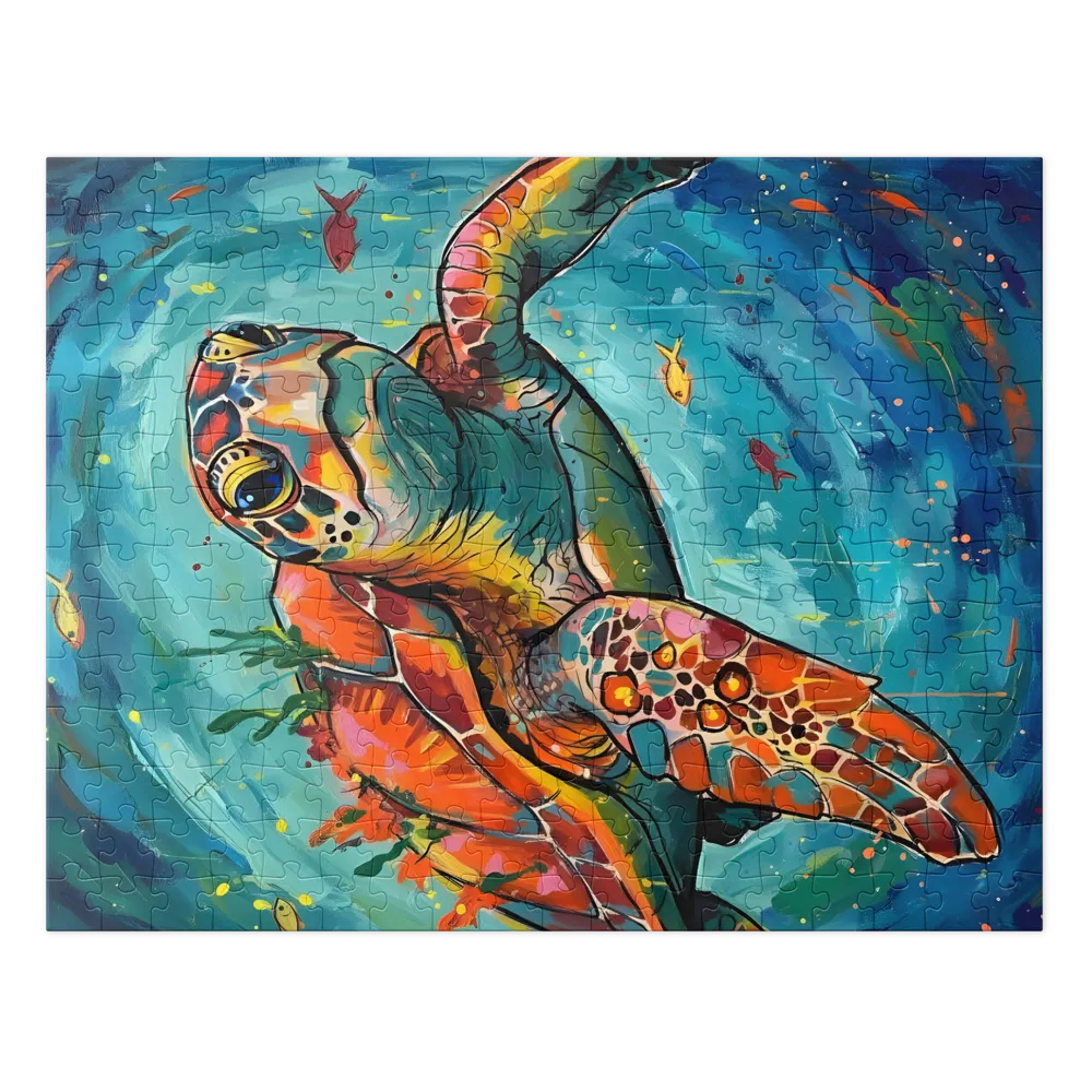 Colorful Sea Turtle | Jigsaw Puzzles