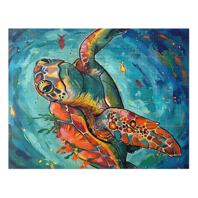 Colorful Sea Turtle | Jigsaw Puzzles