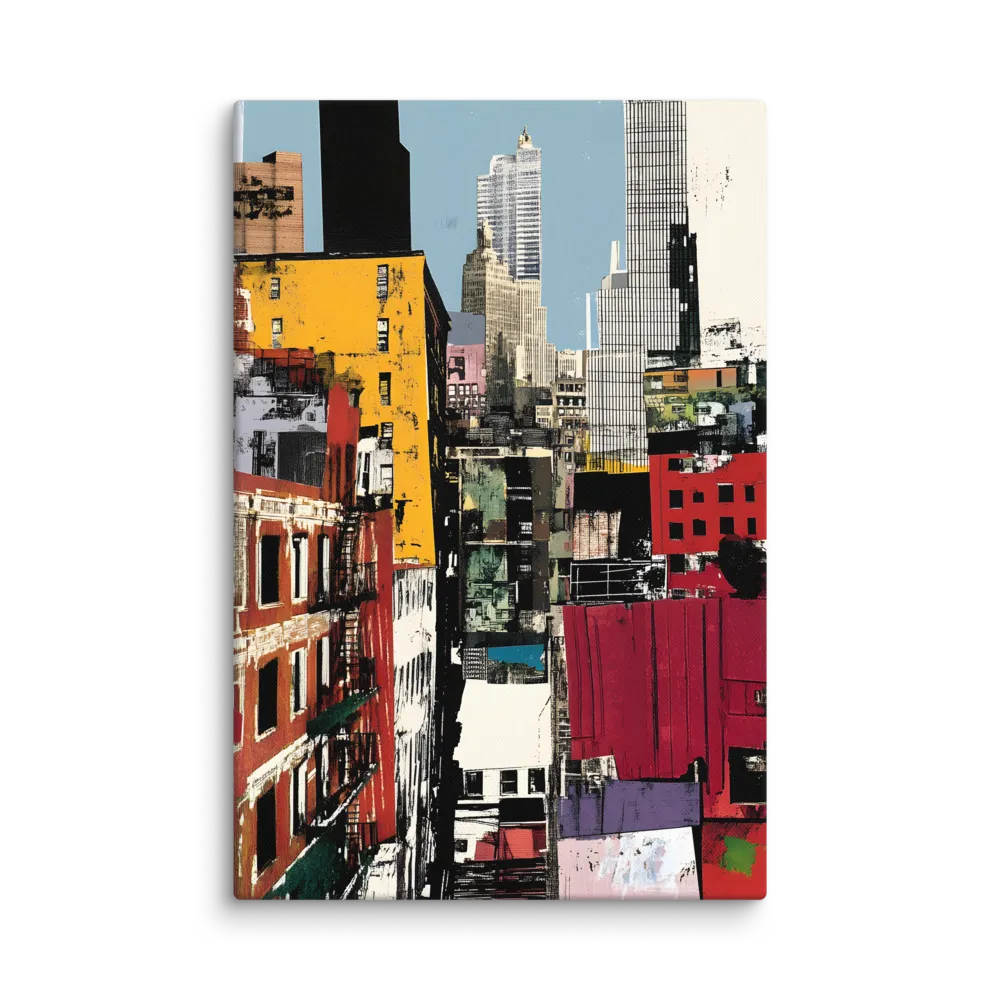 Metropolitan Layers 
 Canvas with White Frame