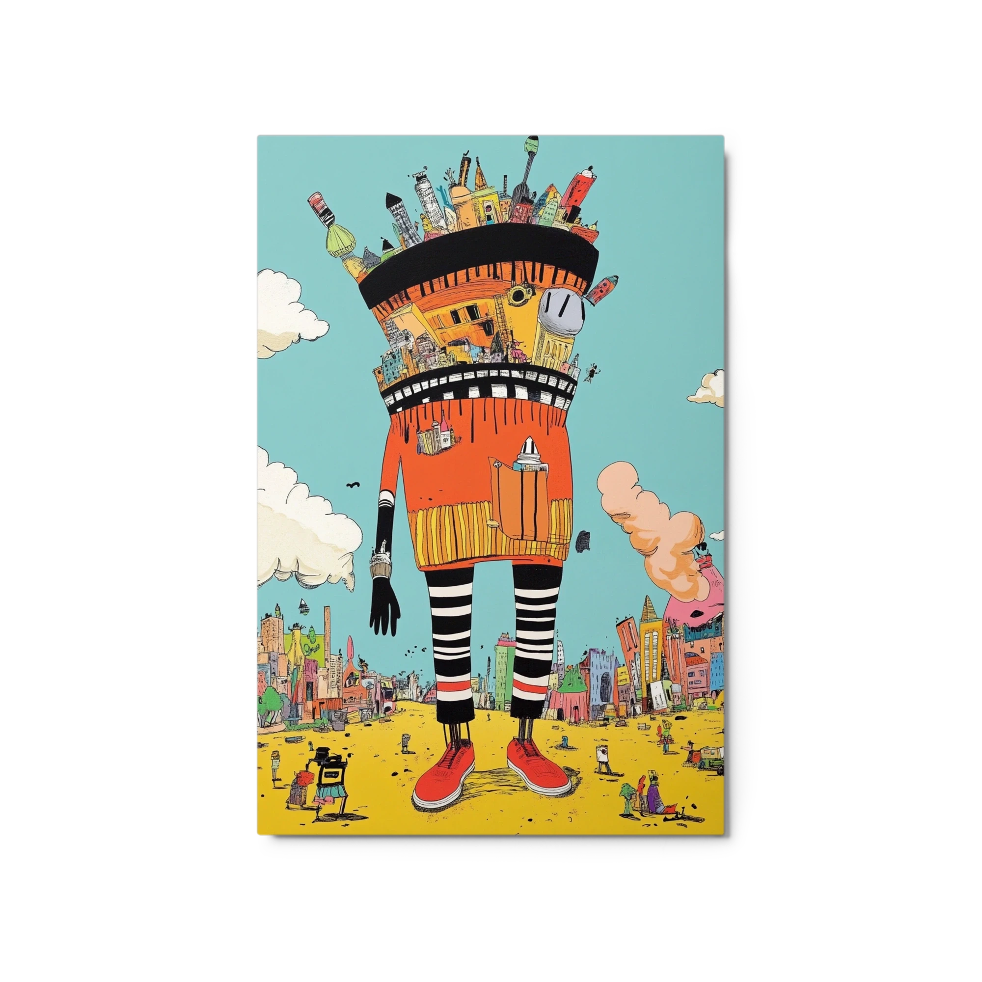 Fantastical Character with Cityscape