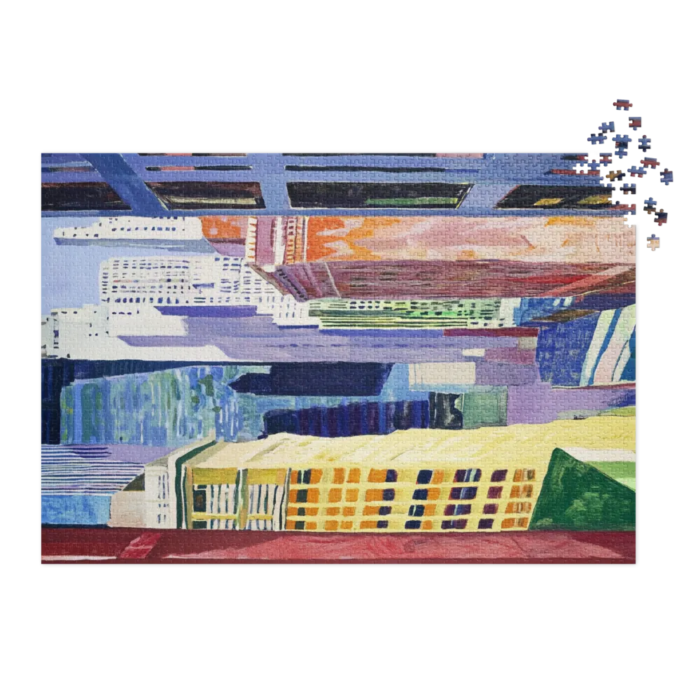 Urban Geometry 
 Jigsaw Puzzle in Tin Box