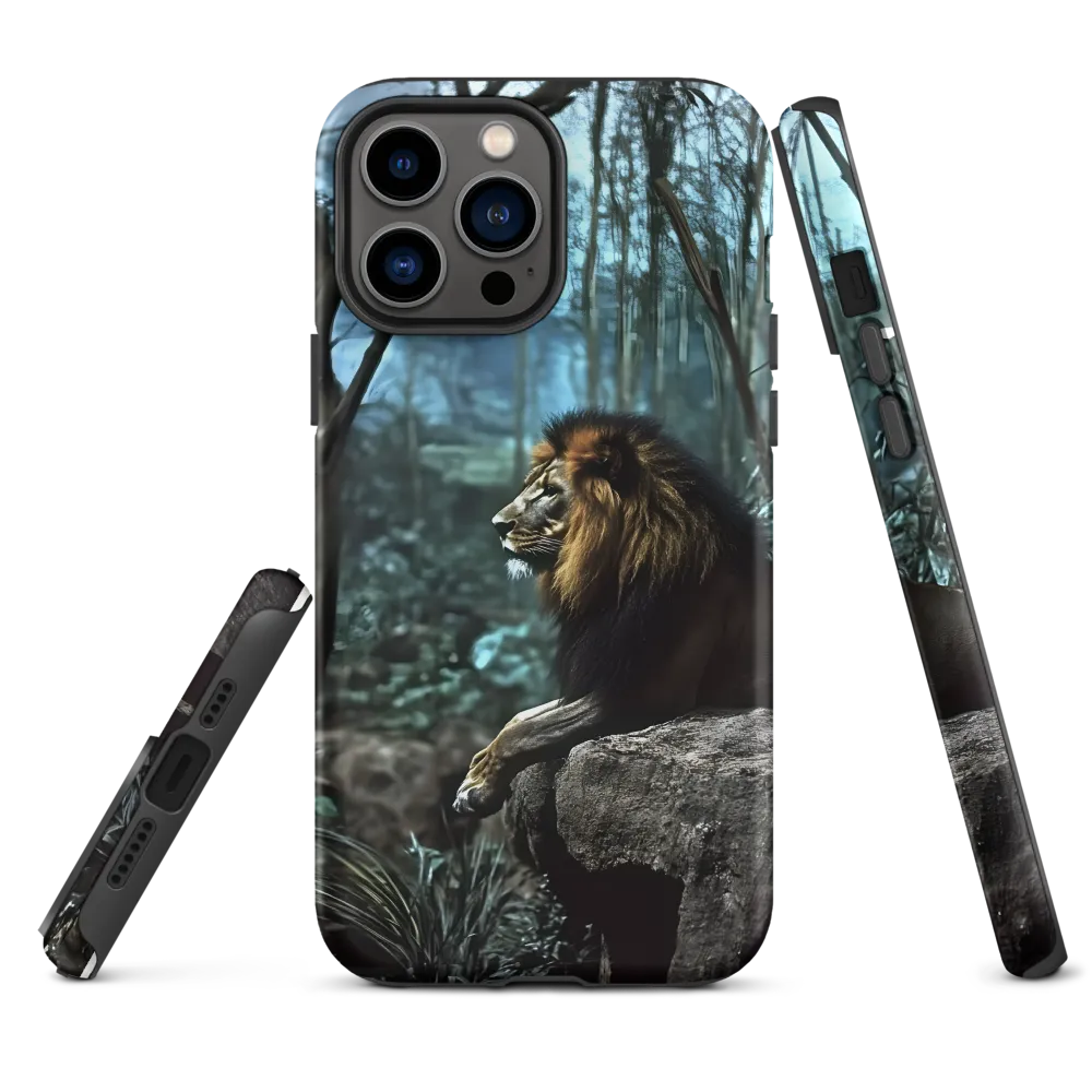 Lion Resting in Lush Landscape | Phone Case