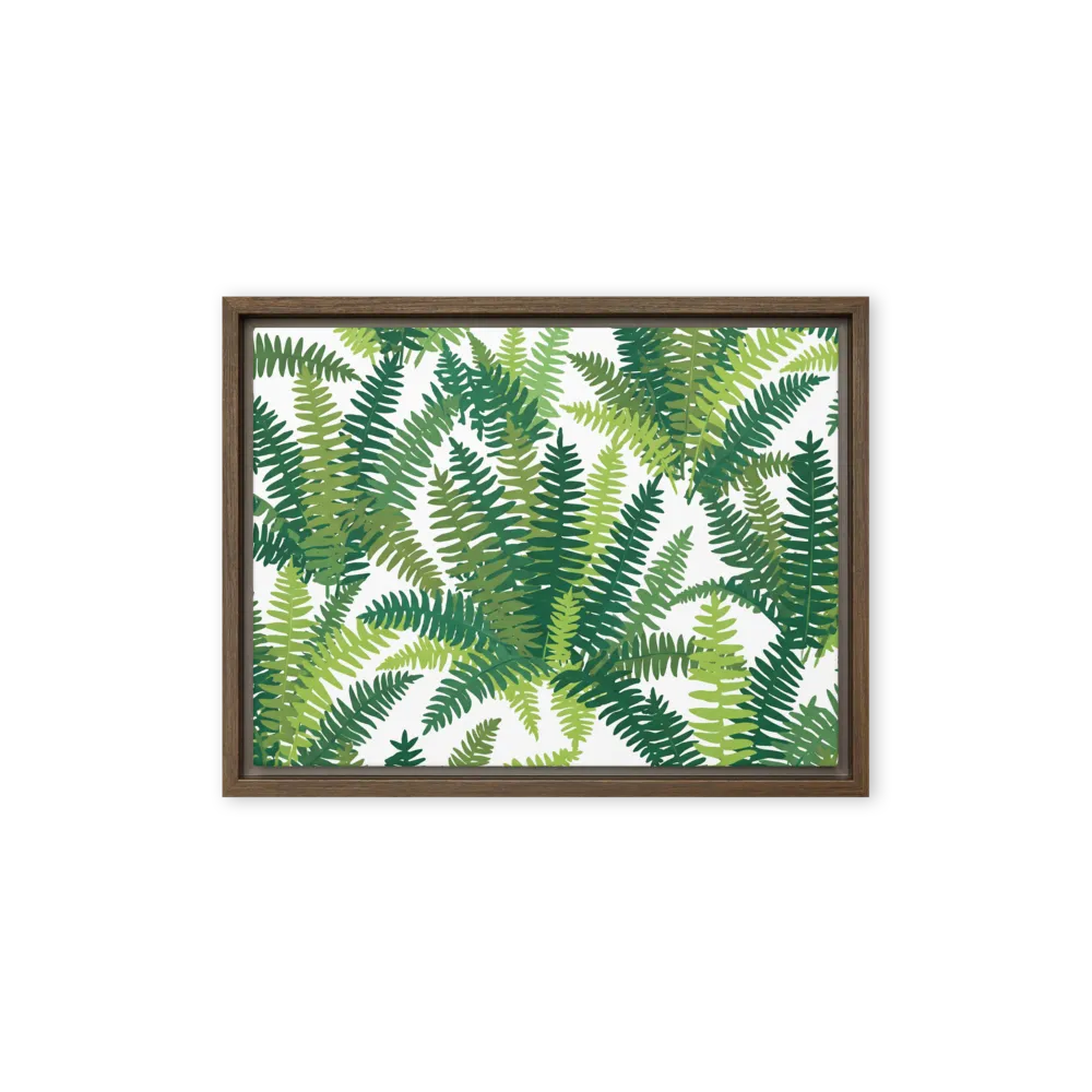 Verdant Fern Fronds 
 Canvas with Brown Frame