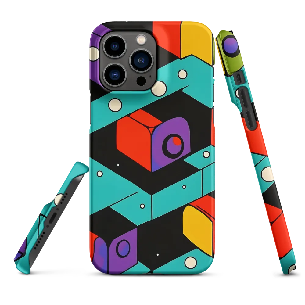 Geometric Abstract Blocks Design | Phone Case