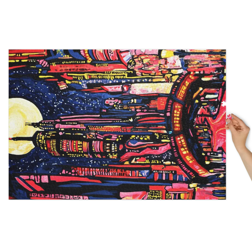 Urban Moonlight Dream 
 Jigsaw Puzzle in Tin Box
