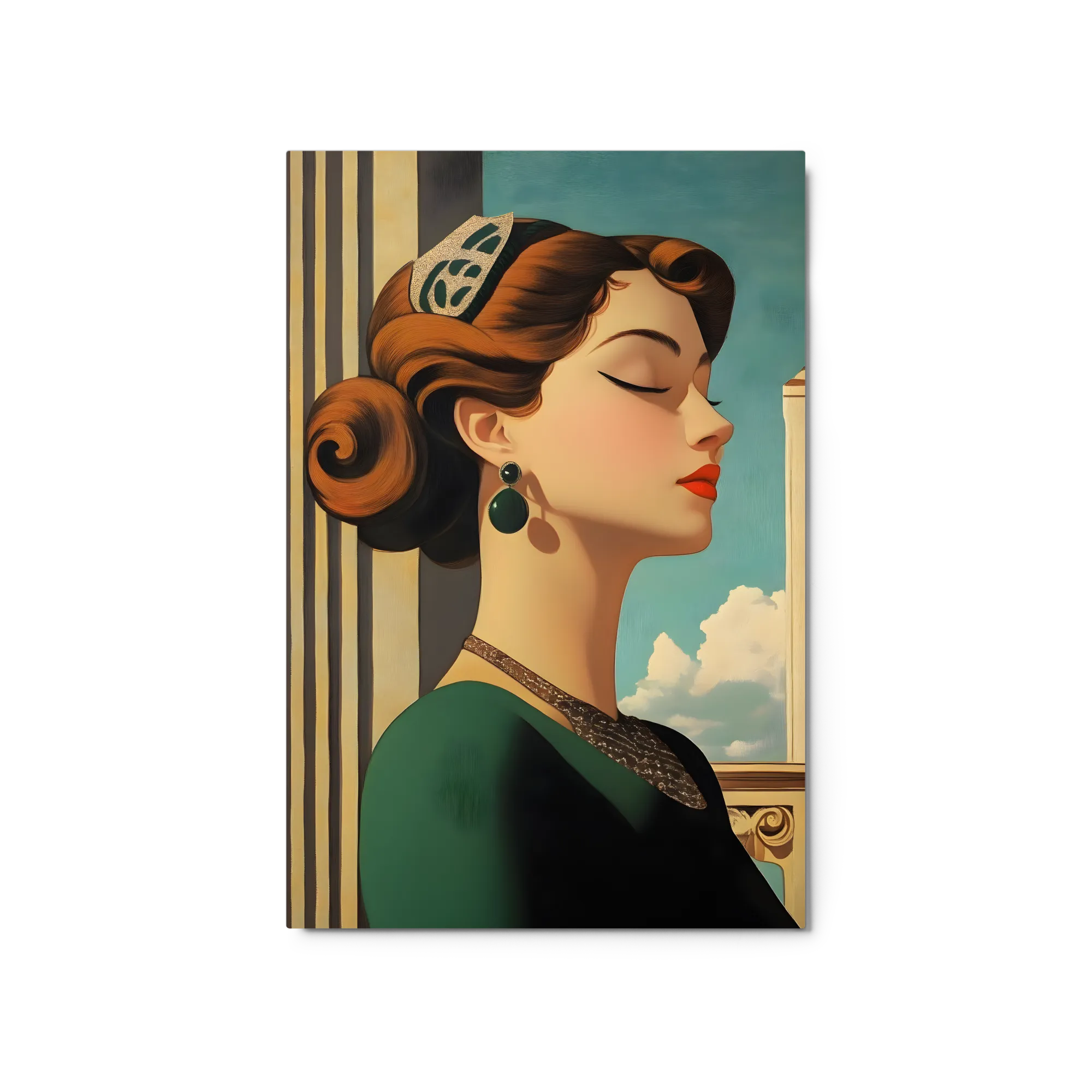 Serenità Smeraldo: Ritratto Art Nouveau