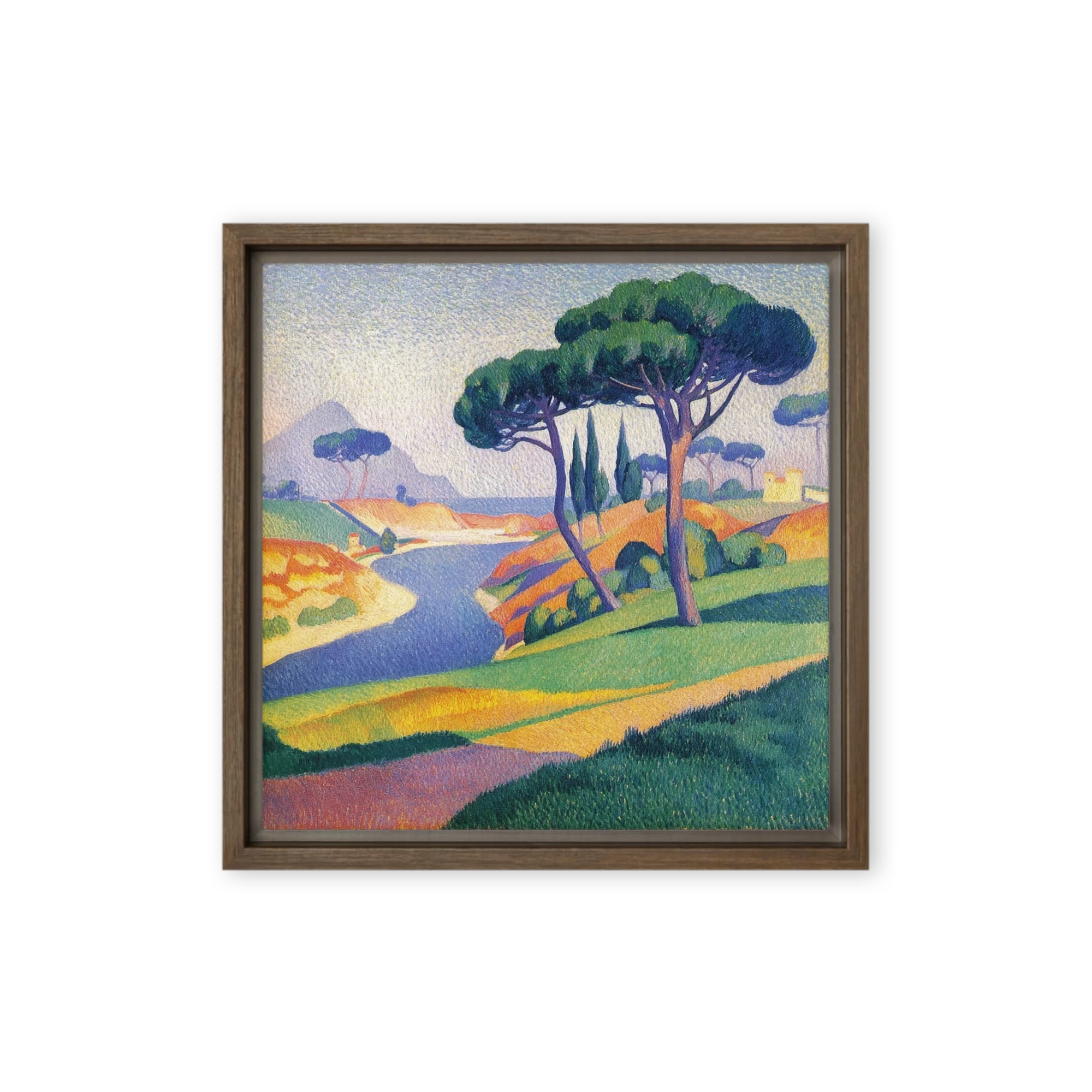 Mediterranean Pines by the River | Art Print