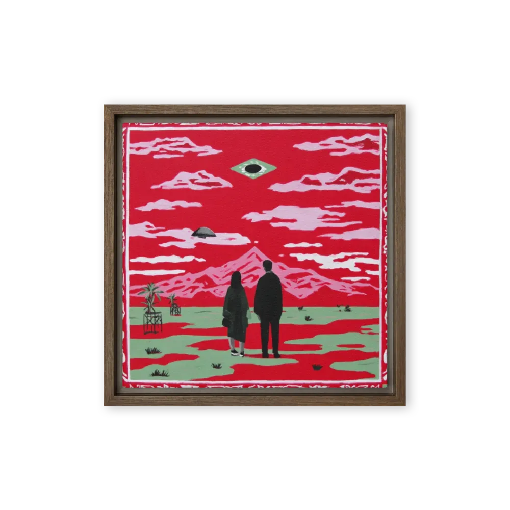 Visitors in Red | Art Print