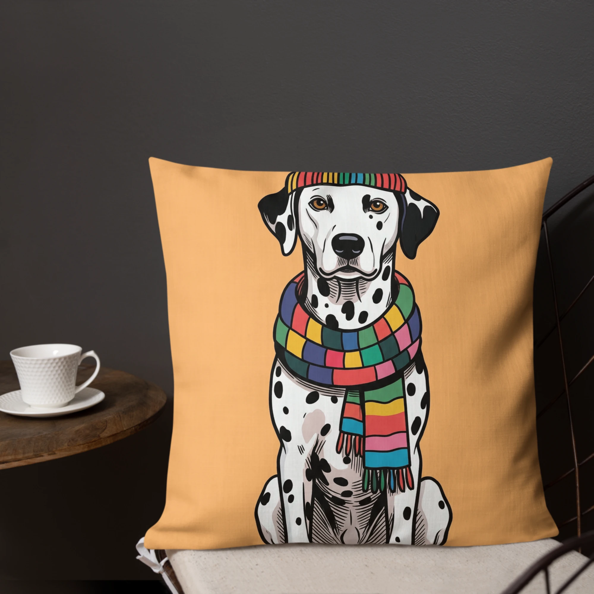 Pet Portrait Pillow — Pop Art — Pillow · in setting