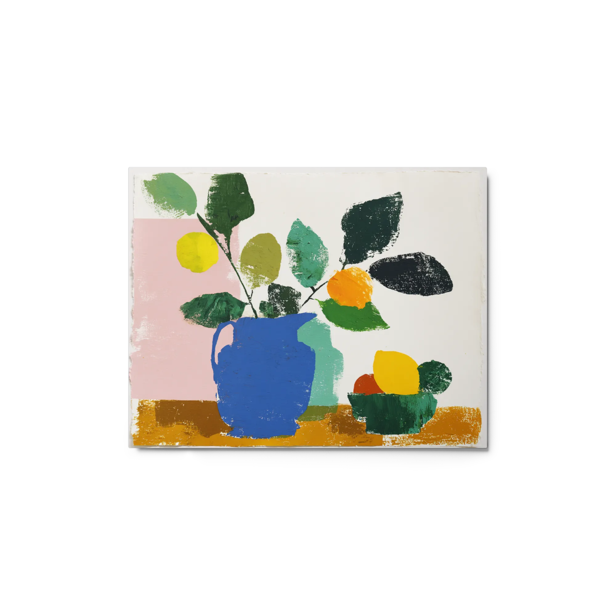 Citrus in Blue Vase