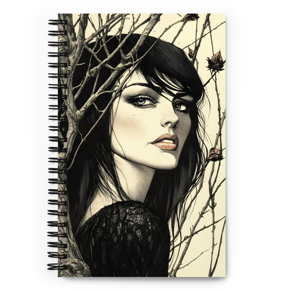 Ethereal Woman in Thorns 
 Spiral Notebook | 140 pages