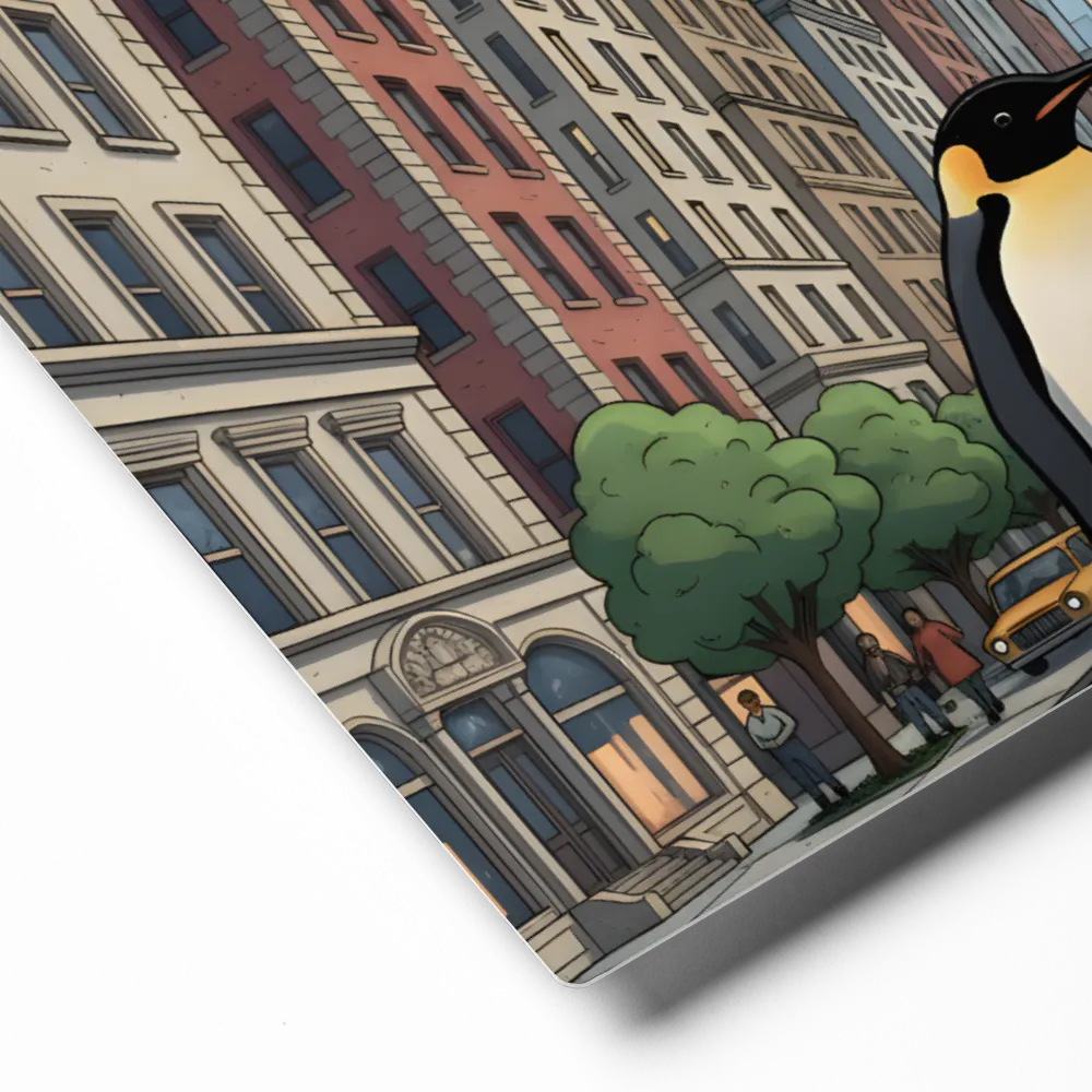 Penguin Crossing 
 Canvas | 8″x 8″