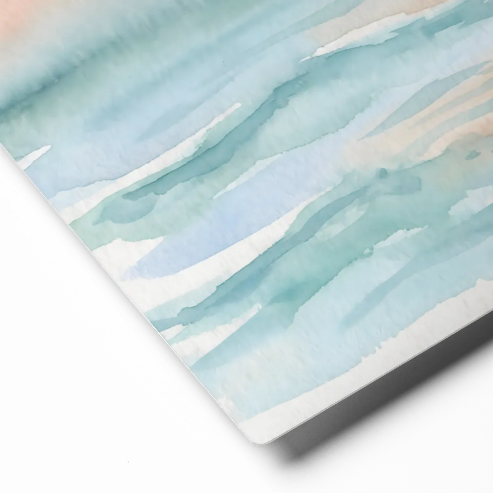 Serene Watercolor Seascape 
 Art Print | 16″x 20″