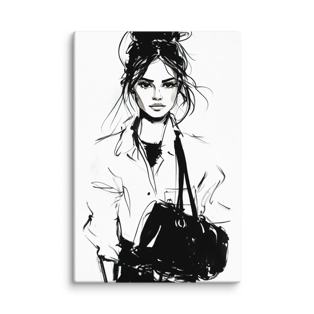 Monochrome Fashion Portrait 
 Canvas | 20″x 28″