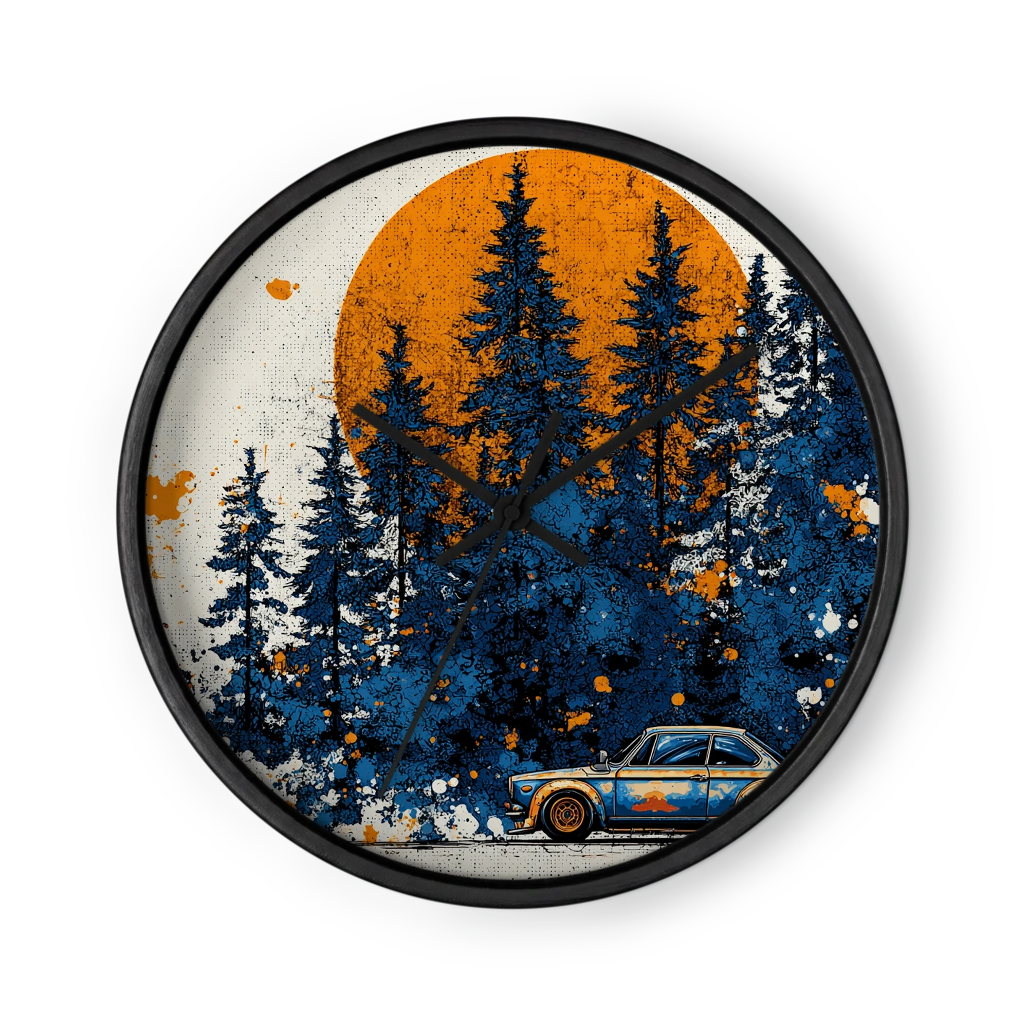 Vintage Sports Car in Pine Forest