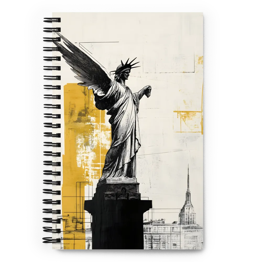 Winged Liberty: Urban Engraving 
 Spiral Notebook | 140 pages