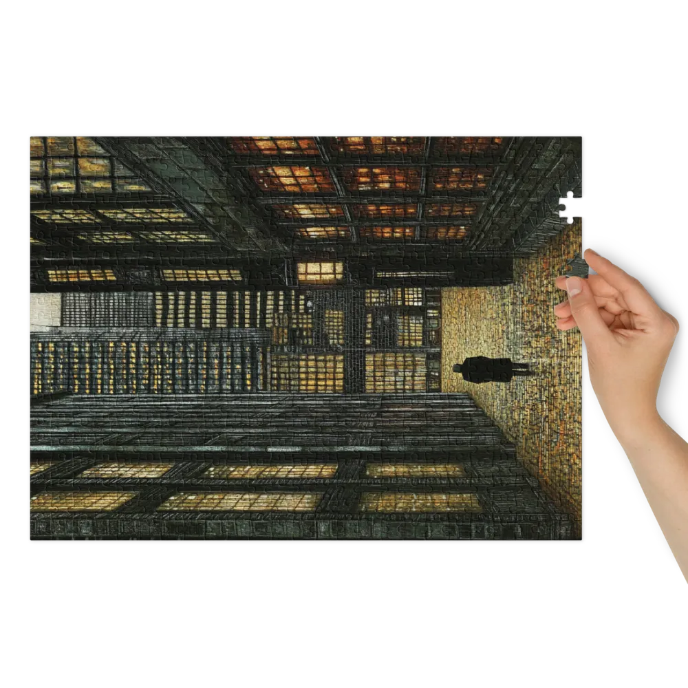 Passeio Noturno na Cidade 
 Puzzle em caixa de metal