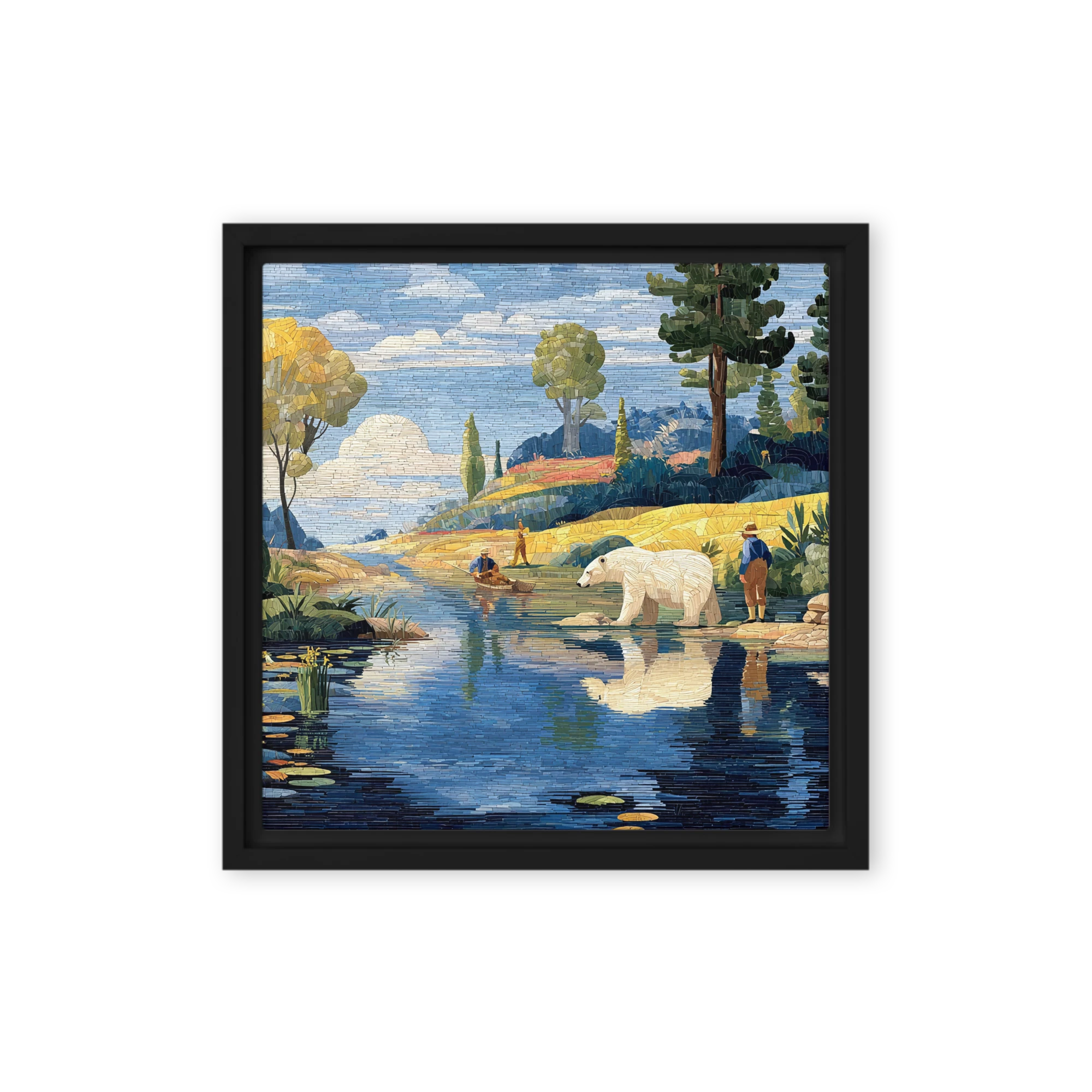 Polar Bear by the River | Art Print