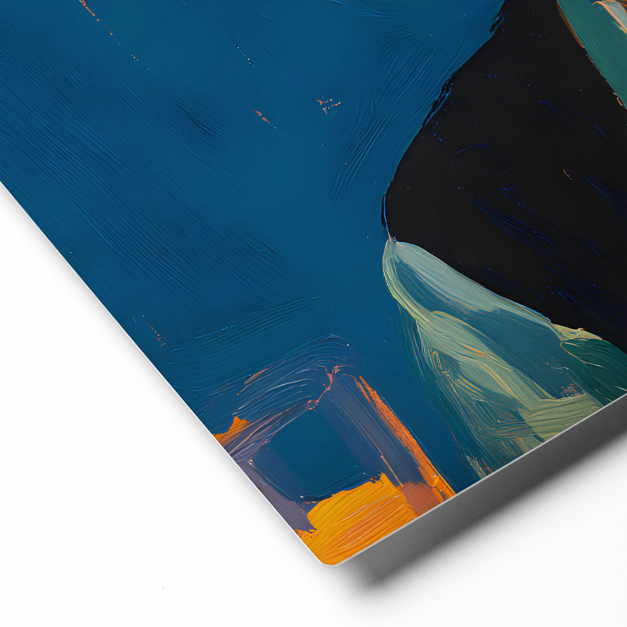 Profile in Blue 
 Canvas | 18″x 18″