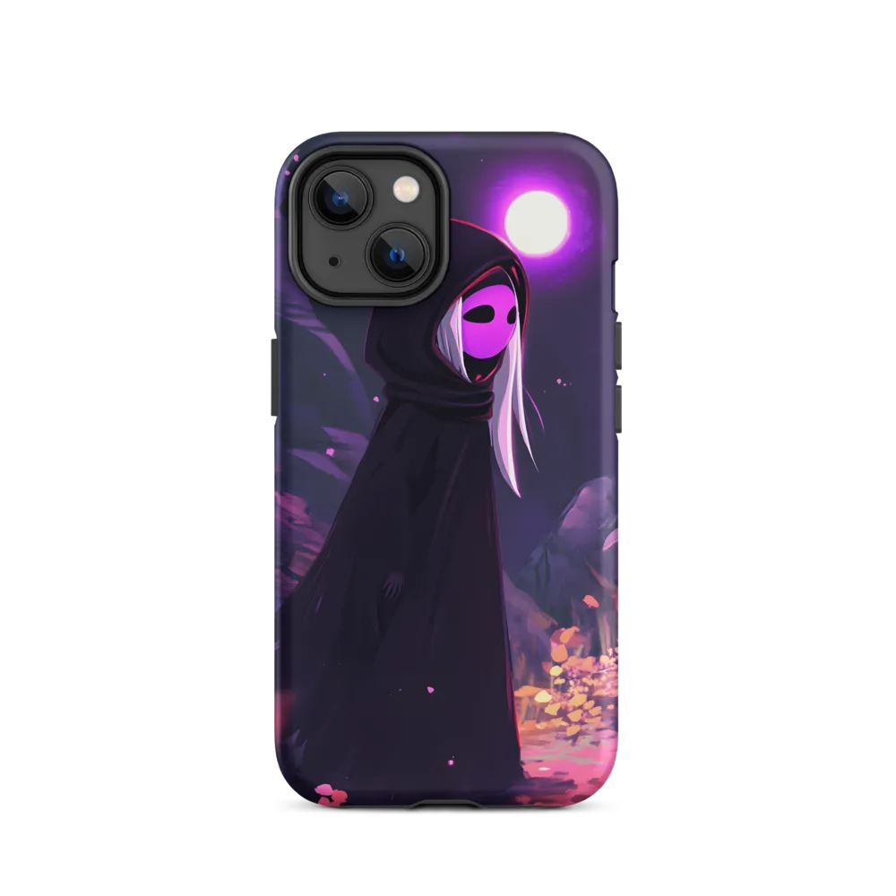 Mysterious Hooded Figure in Nightscape | Phone Case