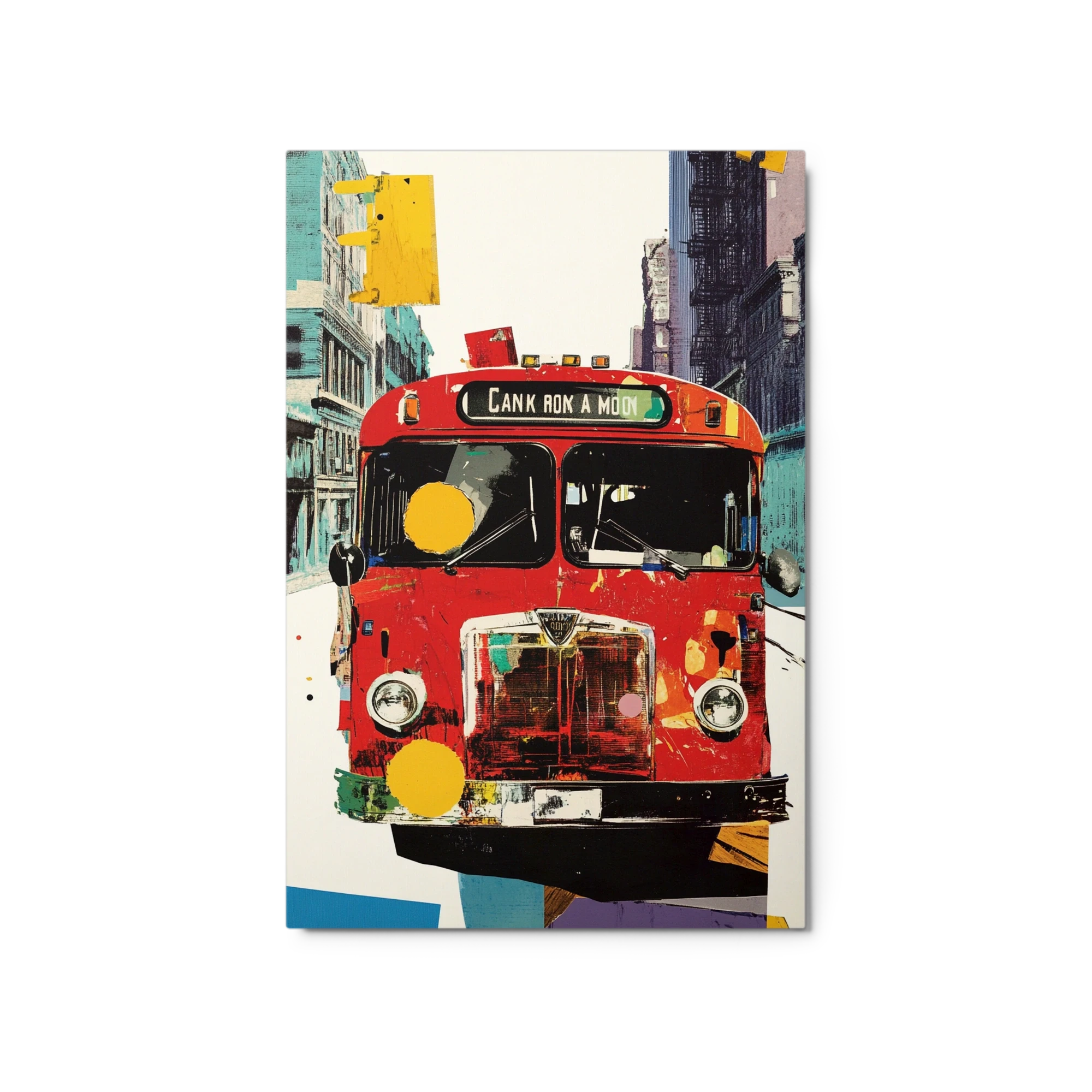 Red Bus in Cityscape