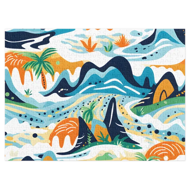 Vibrant Abstract Landscape | Jigsaw Puzzle (252/520 pieces)