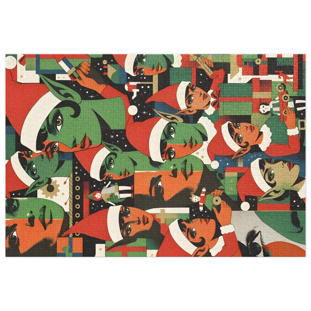 Retro Christmas Elves