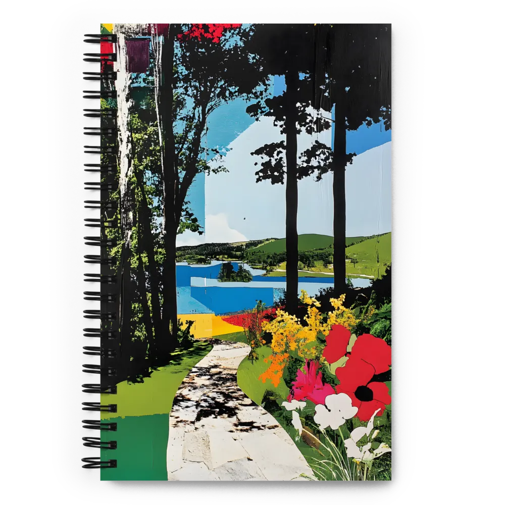 Fragmented Garden Landscape 
 Spiral Notebook | 140 pages